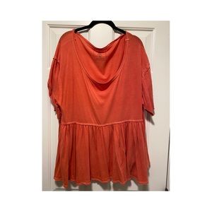 Free people- We the free orange peplum top